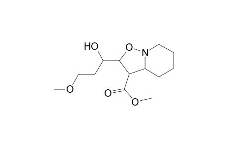 Methyl (2RS,3RS,3aRS)-2-[(1RS)-1-hydroxy-3-methoxypropyl]hexahydro-2H-isoxazolo[2,3-a]pyridine-3-carboxylate