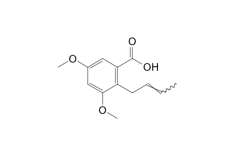 2-(2-butenyl)-3,5-dimethoxybenzoic acid