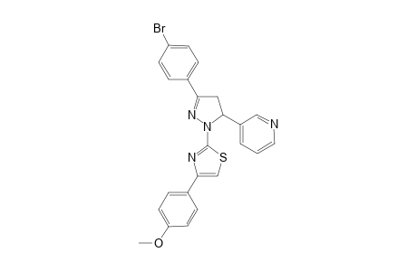 2-[3-(4-bromophenyl)-5-(3-pyridyl)-2-pyrazolin-1-yl]-4-(4-methoxyphenyl)thiazole