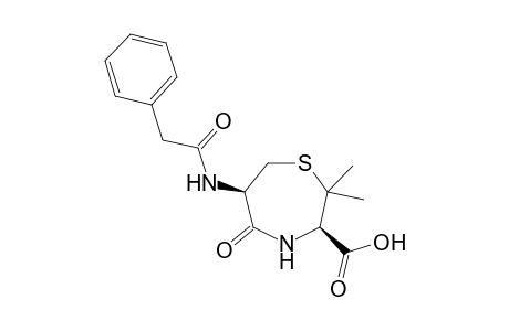 (3R,6R)-5-Oxo-2,2-dimethyl-6-(2'-phenylacetylamino)-perhydro-1,4-thiazepine-3-carboxylic acid