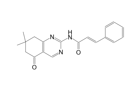 (2E)-N-(7,7-dimethyl-5-oxo-5,6,7,8-tetrahydro-2-quinazolinyl)-3-phenyl-2-propenamide