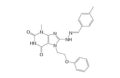 4-methylbenzaldehyde [3-methyl-2,6-dioxo-7-(2-phenoxyethyl)-2,3,6,7-tetrahydro-1H-purin-8-yl]hydrazone