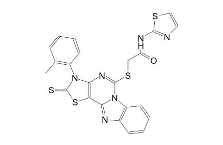 acetamide, 2-[[2,3-dihydro-3-(2-methylphenyl)-2-thioxothiazolo[4',5':4,5]pyrimido[1,6-a]benzimidazol-5-yl]thio]-N-(2-thiazolyl)-