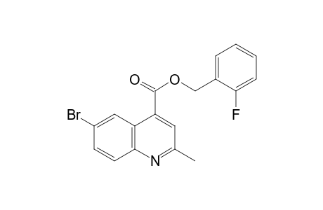 (2-fluorophenyl)methyl 6-bromanyl-2-methyl-quinoline-4-carboxylate