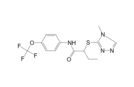 2-[(4-Methyl-4H-1,2,4-triazol-3-yl)sulfanyl]-N-[4-(trifluoromethoxy)phenyl]butanamide