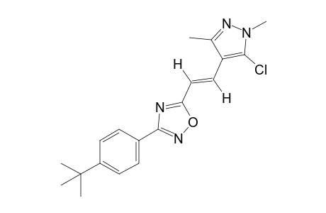 trans-3-(p-tert-BUTYLPHENYL)-5-[2-(5-CHLORO-1,3-DIMETHYLPYRAZOL-4-YL)VINYL]-1,2,4-OXADIAZOLE