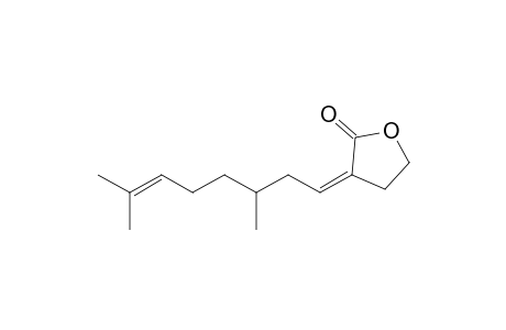 .alpha.-(3',7'-Dimethyloct-6'-enylidene)-.gamma.-butyrolactone