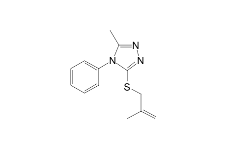 1,2,4-Triazole, 3-(2-methyl-2-propenyl)thio-5-methyl-4-phenyl-