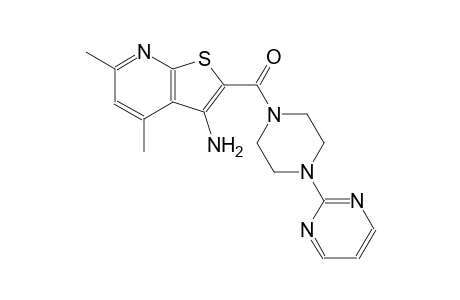 4,6-dimethyl-2-{[4-(2-pyrimidinyl)-1-piperazinyl]carbonyl}thieno[2,3-b]pyridin-3-amine