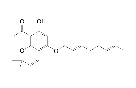 (E)-1-(5-(3,7-DIMETHYLOCTA-2,6-DIENYLOXY)-7-HYDROXY-2,2-DIMETHYL-2-H-CHROMEN-8-YL)-ETHANONE