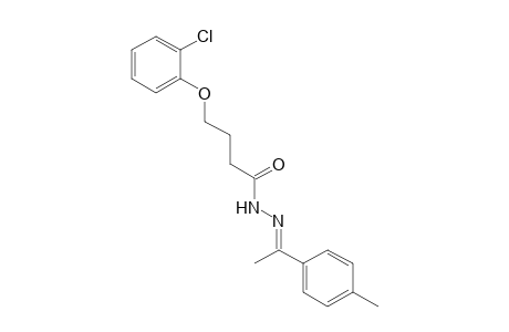 4-(o-chlorophenoxy)butyric acid, (p,alpha-dimethylbenzylidene)hydrazide