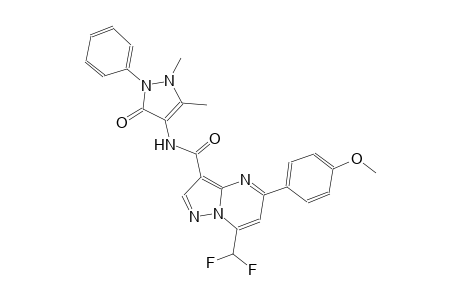 7-(difluoromethyl)-N-(1,5-dimethyl-3-oxo-2-phenyl-2,3-dihydro-1H-pyrazol-4-yl)-5-(4-methoxyphenyl)pyrazolo[1,5-a]pyrimidine-3-carboxamide