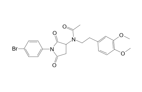 N-[1-(4-bromophenyl)-2,5-dioxo-3-pyrrolidinyl]-N-[2-(3,4-dimethoxyphenyl)ethyl]acetamide