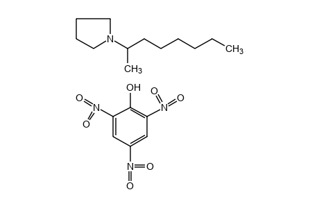 DL-1-(1-methylheptyl)pyrrolidine, picrate