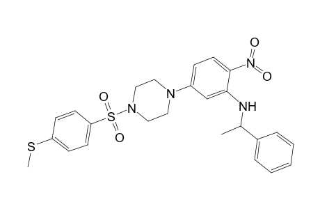 benzenemethanamine, alpha-methyl-N-[5-[4-[[4-(methylthio)phenyl]sulfonyl]-1-piperazinyl]-2-nitrophenyl]-