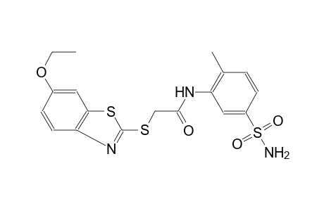 acetamide, N-[5-(aminosulfonyl)-2-methylphenyl]-2-[(6-ethoxy-2-benzothiazolyl)thio]-