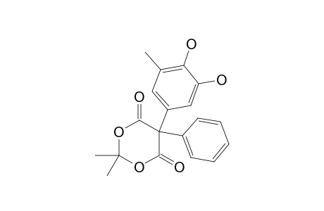 5-(3,4-Dihydroxy-5-methylphenyl)-2,2-dimethyl-5-phenyl-1,3-dioxane-4,6-dione