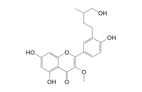 DODOVISCIN_I;2-[3-(4-HYDROXY-3-METHYLBUTYL)-4-HYDROXYPHENYL]-3-METHOXY-5,7-DIHYDROXY-4-H-1-BENZOPYRAN-4-ONE