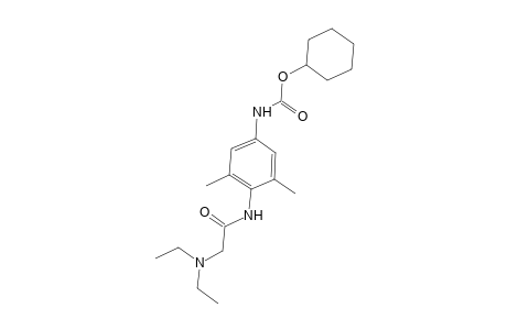 4-[2-(diethylamino)acetamido]-3,5-dimethylcarbanilic acid, cyclohexyl ester
