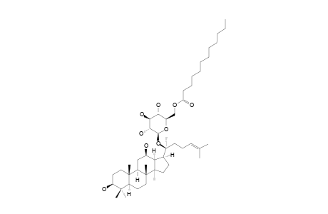 3-BETA,12-BETA,(20S)-TRIHYDROXY-DAMMAR-24-ENE-20-O-BETA-D-GLUCOPYRANOSYL-6'-LAUROYLESTER