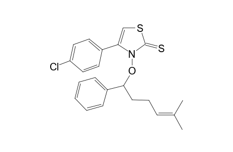 4-(4-Chlorophenyl)-3-(5-methyl-1-phenyl-hex-4-enoxy)-1,3-thiazole-2-thione
