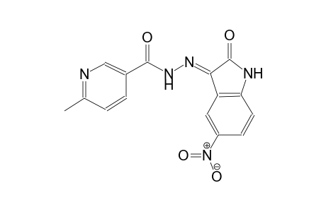 6-methyl-N'-[(3E)-5-nitro-2-oxo-1,2-dihydro-3H-indol-3-ylidene]nicotinohydrazide