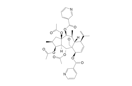 14-DESOXO-3,5,15-TRI-O-ACETYL-7-O-NICOTINOYL-MYRSINOL-14-BETA-NICOTINOATE