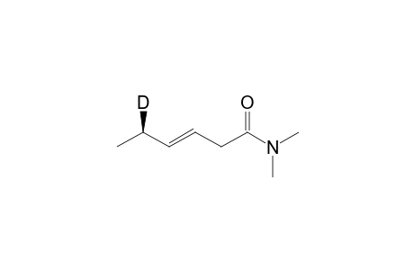 (5R,3E)-Dimethyl-5-deuterio-3-hexenamide