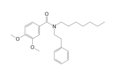 Benzamide, 3,4-dimethoxy-N-(2-phenylethyl)-N-heptyl-