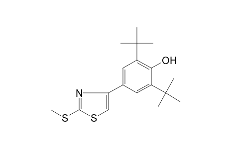 2,6-di-tert-butyl-4-[2-(methylthio)-4-thiazolyl]phenol