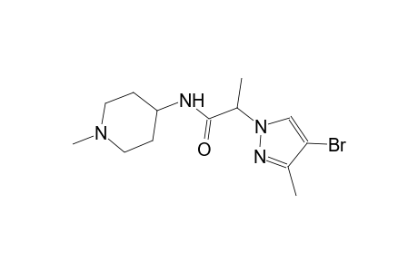 2-(4-bromo-3-methyl-1H-pyrazol-1-yl)-N-(1-methyl-4-piperidinyl)propanamide