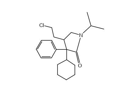 4-(2-chloroethyl)-3-cyclohexyl-1-isopropyl-3-phenyl-2-pyrrolidinone