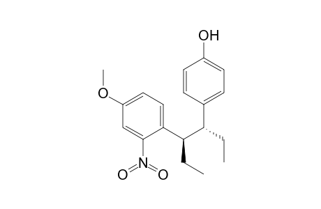 (3R*,4R*)-3-(2-Nitro-4-methoxyphenyl)-4-(4-hydroxyphenyl)hexane