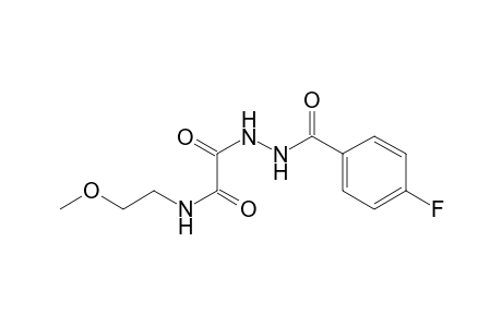 2-[2-(4-fluorobenzoyl)hydrazino]-N-(2-methoxyethyl)-2-oxoacetamide