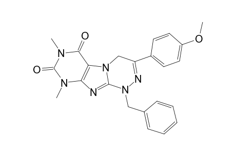 1-Benzyl-3-(4-methoxyphenyl)-7,9-dimethyl-1,4-dihydro[1,2,4]triazino[3,4-f]purine-6,8(7H,9H)-dione