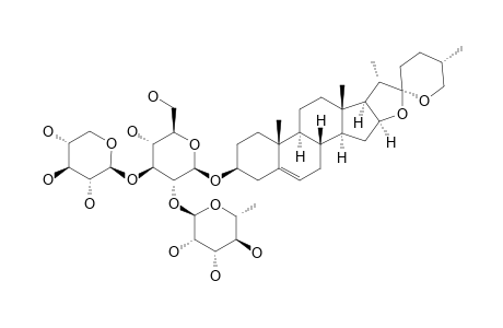 DIOSGENIN-3-O-ALPHA-L-RHAMNOPYRANOSYL-(1->2)-[BETA-D-XYLOPYRANOSYL-(1->3)]-BETA-D-GLUCOPYRANOSID