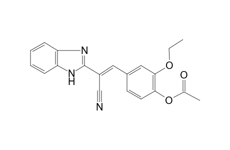 Acetic acid 4-[2-(1H-benzoimidazol-2-yl)-2-cyano-vinyl]-2-ethoxy-phenyl ester