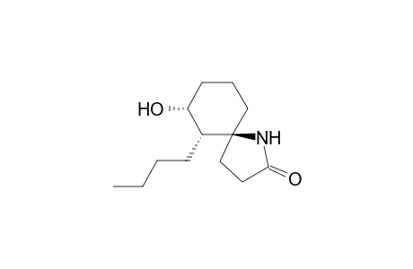 1-Azaspiro[4.5]decan-2-one, 6-butyl-7-hydroxy-, (5.alpha.,6.alpha.,7.alpha.)-(.+-.)-