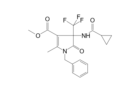 1H-Pyrrole-3-carboxylic acid, 4-[(cyclopropylcarbonyl)amino]-4,5-dihydro-2-methyl-5-oxo-1-(phenylmethyl)-4-(trifluoromethyl)-, methyl ester