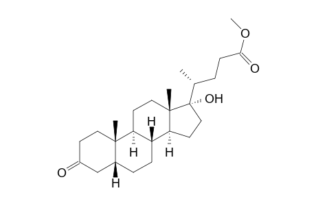 Methyl 17.alpha.-hydroxy-3-oxocholan-24-oate