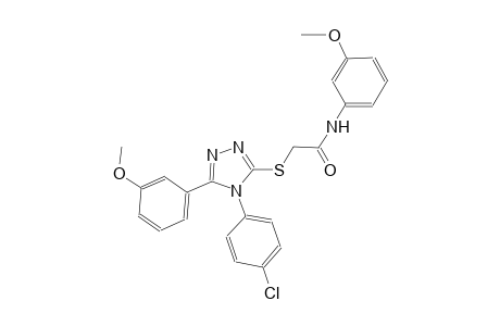 2-{[4-(4-chlorophenyl)-5-(3-methoxyphenyl)-4H-1,2,4-triazol-3-yl]sulfanyl}-N-(3-methoxyphenyl)acetamide