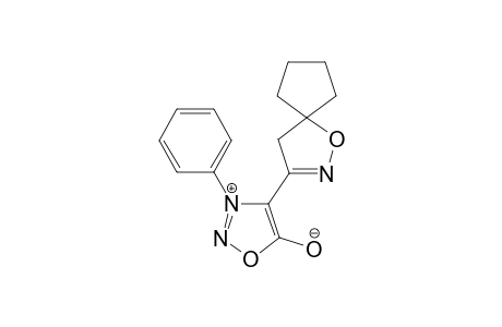 3-Phenyl-4-(1-oxa-2-aza-spiro[4.4]non-2-en-3-yl)sydnone