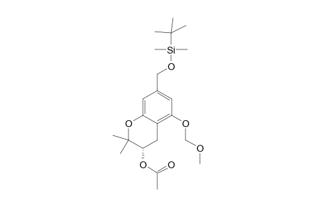 (S)-3-Acetoxy-2,2-dimethyl-5-methoxymethoxy-7-tert-butyldimethylsilyloxymethyl-3,4-dihydro-2H-benzopyran