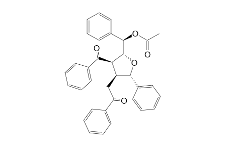 (+-)-2-{(2S,3S,4R,5R)-4-Benzoyl-5-[(R)-1-acetoxy-1-phenylmethyl]-2-phenyltetrahydro-3-furanyl}-1-phenyl-1-ethanone