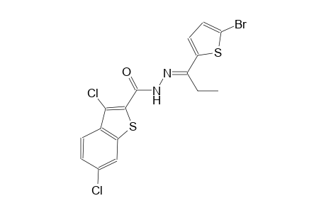 N'-[(E)-1-(5-bromo-2-thienyl)propylidene]-3,6-dichloro-1-benzothiophene-2-carbohydrazide