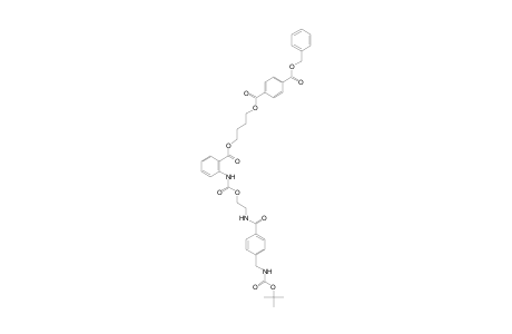 N-carboxyanthranilic acid, N-{2-[alpha-(carboxyamino)-p-toluamido]ethyl} ester, 1-(4-hydroxybutyl)ester, 1-(benzyl terephthalate) N-tert-butyl ester