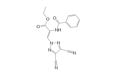 4,5-Dicyano-2-[2'-(ethoxycarbonyl)-2'-(N-benzoylamino)ethylene]-1,2,3-triazole