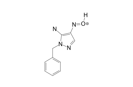 1-BENZYL-4-NITROSO-5-AMINOPYRAZOLE-CATION;MAJOR-ISOMER