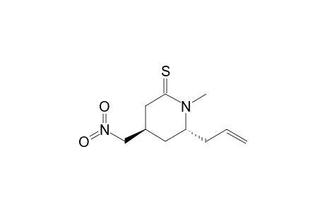 trans-6-Allyl-1-methyl-4-nitromethylpiperidine-2-thione