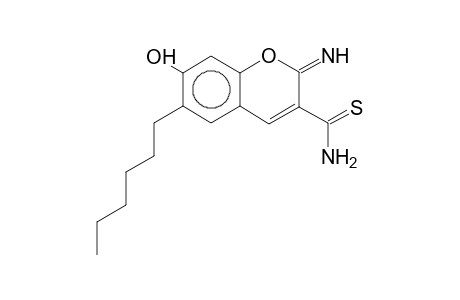 6-Hexyl-7-hydroxy-2-imino-2H-chromene-3-carbothioamide